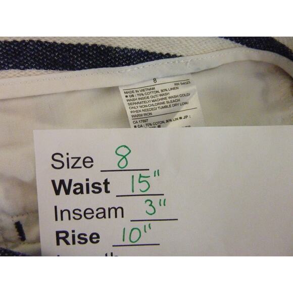 Banana Republic Striped Shorts Size 8 - Picture 5 of 5